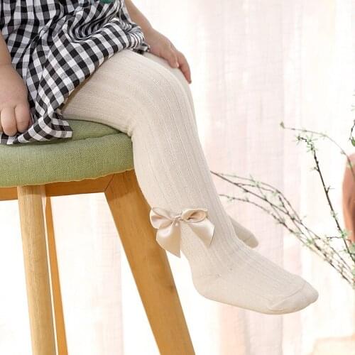 Spring Child Tights Cord Bowknot Render Pantyhose Baby Lovely Knitting Even Suit Childrens Tights
