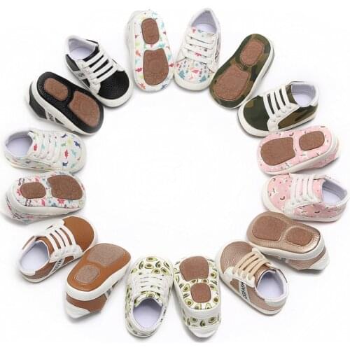 Bobora Fashion Baby Sneakers Infant Baby Boys Girls Soft Sole PU Crib Casual Shoes