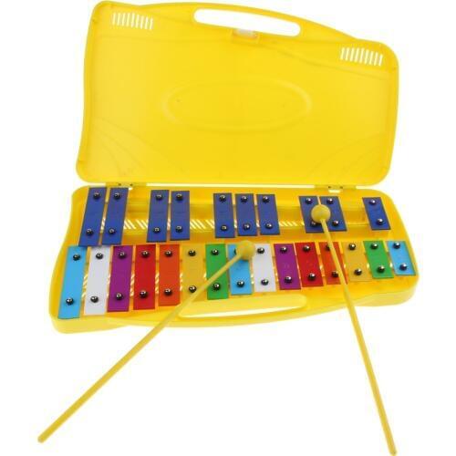 Toddlers Kids 25 Note Xylophone Glockenspiel in Case Early Musical Developmental Toy
