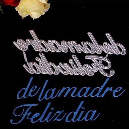 Spanish word text Metal Cutting Dies for Diy Scrapbooking Die Cut New 2018 Cuts for Paper Card Making Craft Phototampons