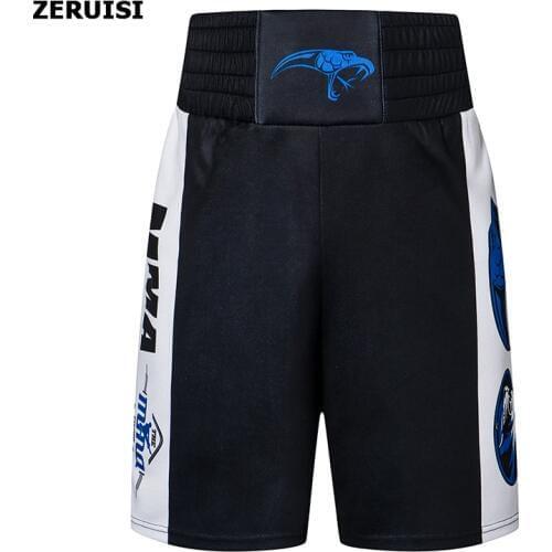 Mens Fitness Bodybuilding Shorts Boxing Shorts MMA shorts Sports Training Competition Muay Thai Shorts Gyms Workout Beach Short