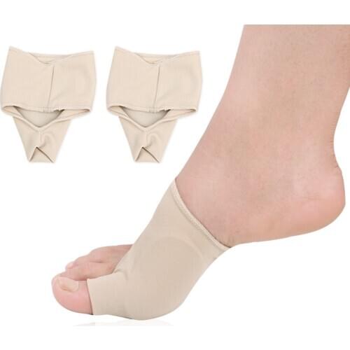 Soft Nylon Antalgic Foot Toe Pads Toe Separator Forefoot Insoles Support Pad Thumb Bunion Valgus Protector Nude Absorb Pad Socks