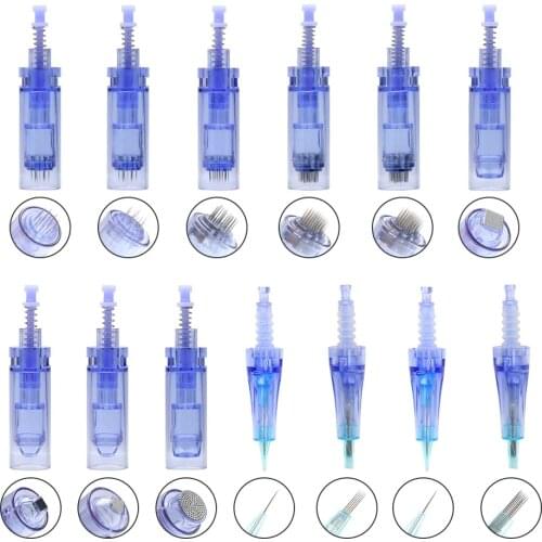 10/pcs Blue Bayonet Dr.pen Ultima A1 Needle Cartridges Skin Renew Microneedle Derma Roller Replacement Tattoo Tips 36 pin / nano