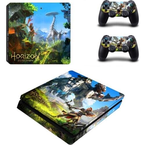 Horizon Zero Dawn PS4 Slim Skin Sticker For Sony PlayStation 4 Console and Controller For Dualshock 4 PS4 Slim Sticker Decal