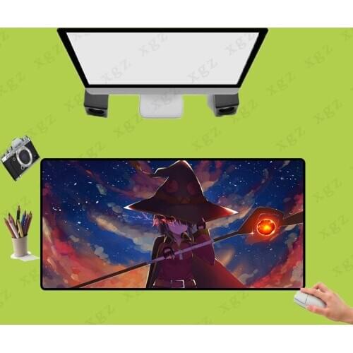 XGZ Popular Animation Huihui Non-slip Large Mouse Pad Black Seamed Computer Desk Rubber Non-slip Pad Size Can Be Selected