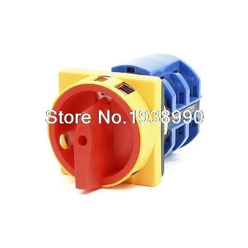 AC 660V 63A Lock 8 Terminals 2 Position Cam Combination Changeover Switch