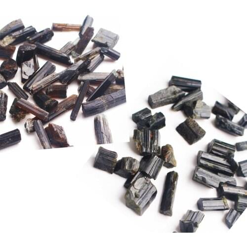 Natural Green Light Or Yellow Light Black Tourmaline Crystal Pendant Raw Gemstone Rouch Stone Mineral Specimen Healing Decor