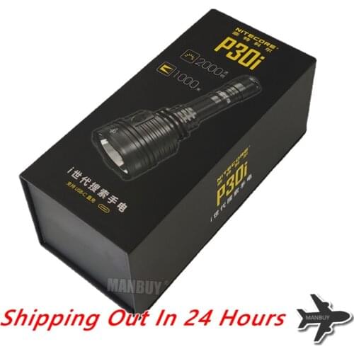 NitecoreP30i 2000 Lumen CREE LED Outdoor Search Tactical Flashlight+ NL2150HPi 5000mAh 21700 Rechargeable Battery + RSW2i Remote
