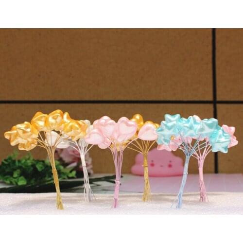 10PC Cute Colourful Heart Toppers On Cake Cake Topper for Party Decoration Kids Baking Supplies Anniversary Love Gifts Supplies