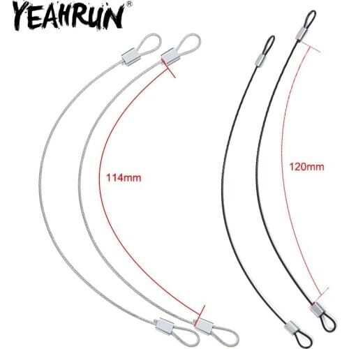 YEAHRUN 1/2 Pair RC Car Shell Rope Modified Parts 114/120mm for 1/10 RC Crawler Axial SCX10 AXI03004 Capra Upgrade Accessories