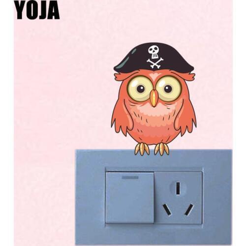 YOJA Interesting Pirates Owl Switch Wall Sticker Room Bedroom Decor Personalized Colored 10SS0142