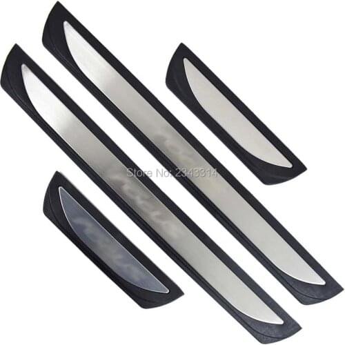 For 2012-2017 Ford Focus 2 3 MK2 MK3 Hatchback Sedan Door Sill Scuff Kick Plate Protector Trim Pedal Cover Car Styling Accessory