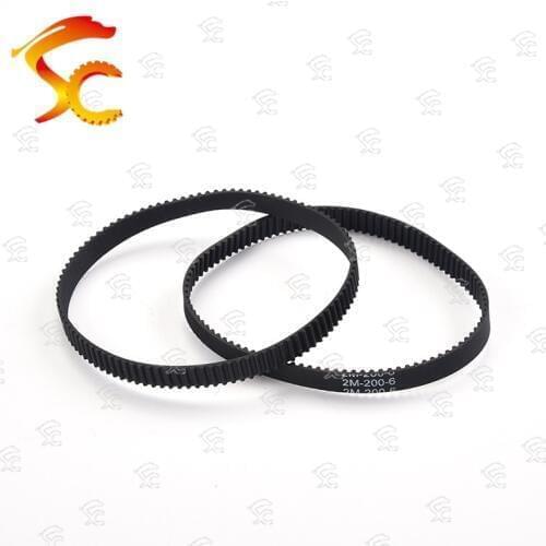 2pcs GT2 200 10 15 closed loop rubber 2GT timing belt 200-GT2-10 15 Length 200mm Teeth 100 width 10 15mm for 3D printer