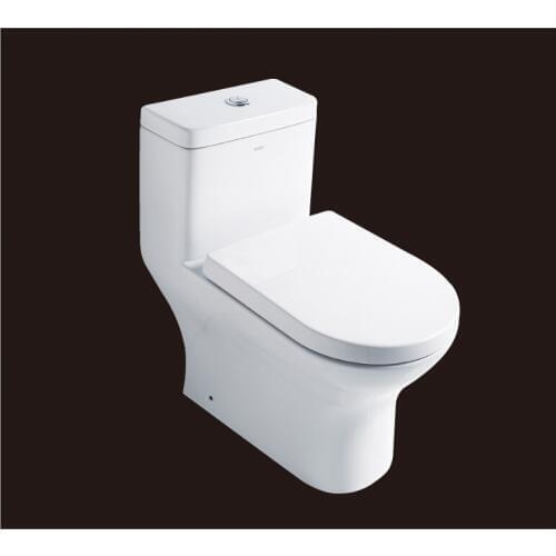 2019 hot sales water closet one-piece S-trap ceramic toilets with PVC adaptor PP soft close seat AST353 UPC certificate