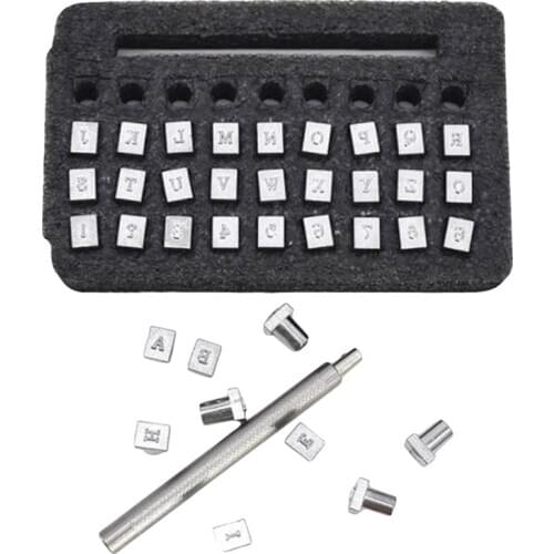 26pcs Alphabet Leather Stamping Printing Punch Tools 26 English Letters Metal Stamp Set Leather Tools Leather Craft