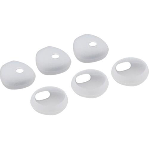 3 pairs of soft silicone skin earplugs plugs into the headphone accessories to replace Sport Bluetooth headsets