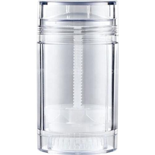 5pcs 75ml clear deodorant empty round lipstick tube Twist-up, Reusable, Recyclable, DIY Empty Deodorant Tubes