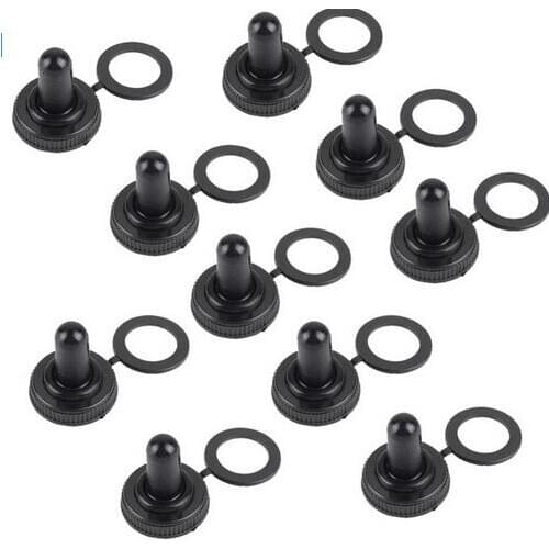 A13 10pcs/lot Toggle Switch Waterproof Rubber Resistance Cover Cap Boot Black VE178 P