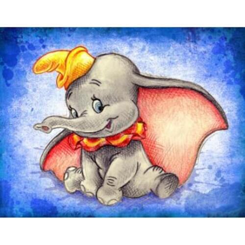 Diamond Painting 5D Diy Dumbo Painting Square Diamond Mosaic Cross Stitch Kits Needlework Diamond Embroidery Cartoon Elephant