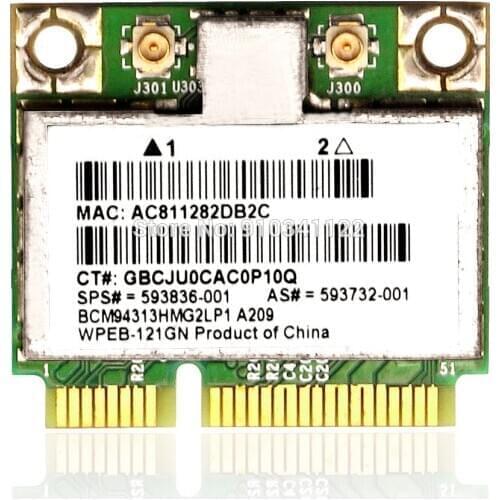 BCM94313HMG2LP1 BRCM1050 for Broadcom 4313 HP COMPAQ 593836-001 593732-001 802.11a/b/g/n Mini PCI-E WIRELESS WLAN CARD