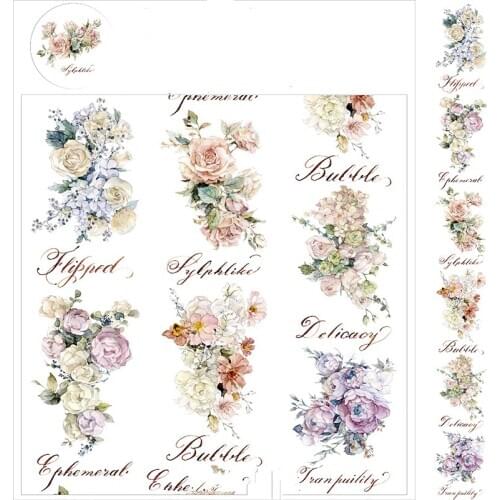 Beautiful Flower PET Decorative Tape