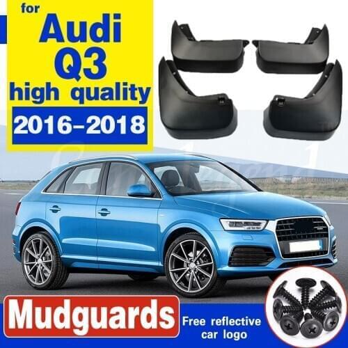 Car Mudflaps for Audi Q3 2016~2018 Fender Mud Guard Flap Splash Flaps Mudguards Splash Guards Soft plastic Accessories