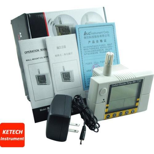 Indoor Air Quality Tester Wallmount CO2 & TEMP. Monitor AZ7721