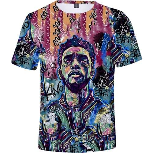 Brand Print Chadwick Boseman 3D T shirt Boys WAKANDA FOREOVER Streetwear Tshirt Summer T-shirt Hip Hop Tops Men/women Clothing
