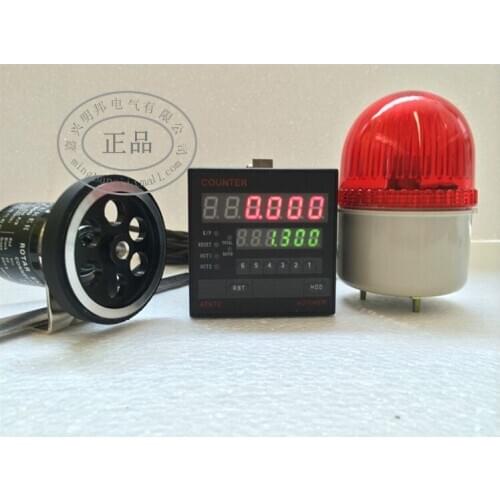Meter Meter with Encoder Electronic Digital Display Roller Type Length Measurement Meter Belt Early Alarm Controller