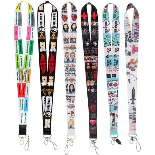 J2533 Cartoon Doctor Nurse Tv Show Medical Order of Blood Draw Lanyard Gift for Nursing Clinicals And Student