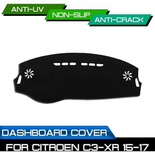 Car Dashboard Mat for Citroen C3-XR 2015 2016 2017 Anti-dirty Non-slip Dash Cover Mat UV Protection Shade