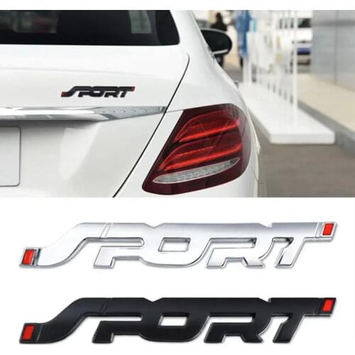 3D Metal Car Trunk Racing SPORT Emblem Badge Decal Sticker For Suzuki Swift Grand Vitara Sx4 Vitara Spoiler Alto Liana Splash