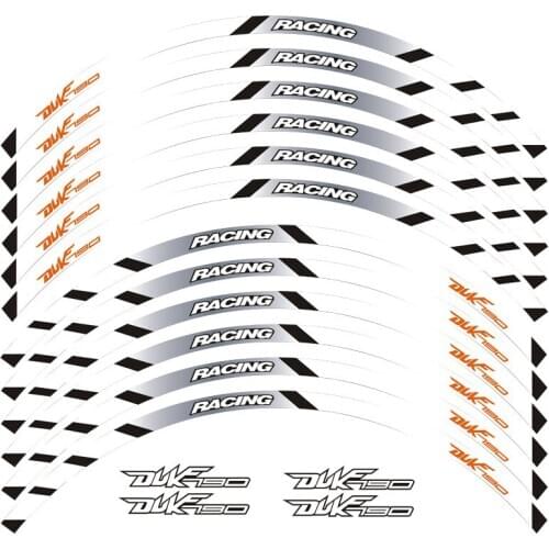 Motorcycle front and rear wheels Edge Outer Rim Sticker Reflective Stripe Wheel Decals For KTM DUKE 125 250 390 790 1290super