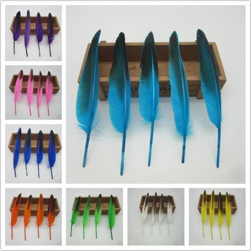 Wholesale! 10pcs/lot High Quality Goose Feathers 13-18cm/5-8inches Pheasant Feathers For Crafts Diy Wedding Decorations Plumes