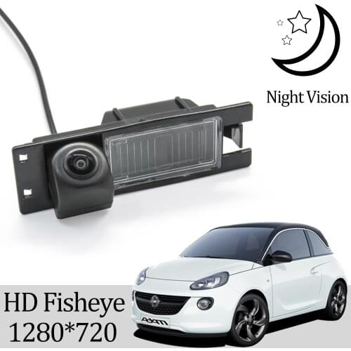 Owtosin HD 720P Fisheye Rear View Camera For Opel Adam/Vauxhall Adam 2012 2013 2014 2015 2016 2017 2018 2019 Car Night Vision