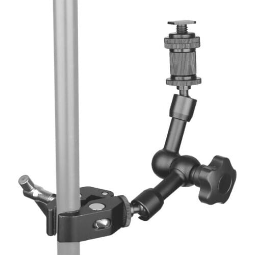 7 Inch Adjustable Friction Articulating Magic Arm + Super Clamp Crab Clip for DSLR LCD Monitor LED Light Camera Accessories