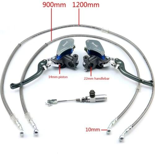 Universal Brake Clutch Pump Master Cylinder Motorcycle Lever Handlebar Hydraulic Clutch Racing Motor & 1200mm/900mm Pipe