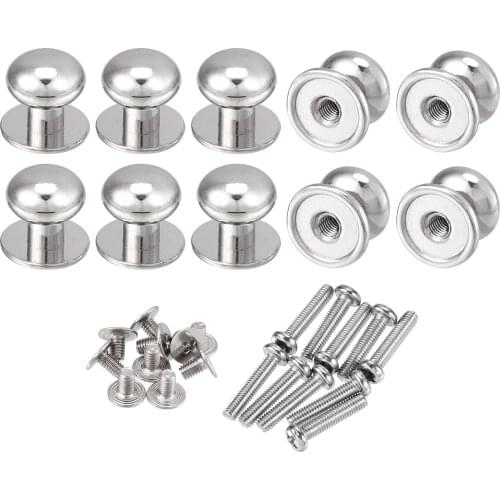 Uxcell 10mm Head Dia. Round Knobs Pull Handle, 10pcs Zinc Alloy Silver Tone