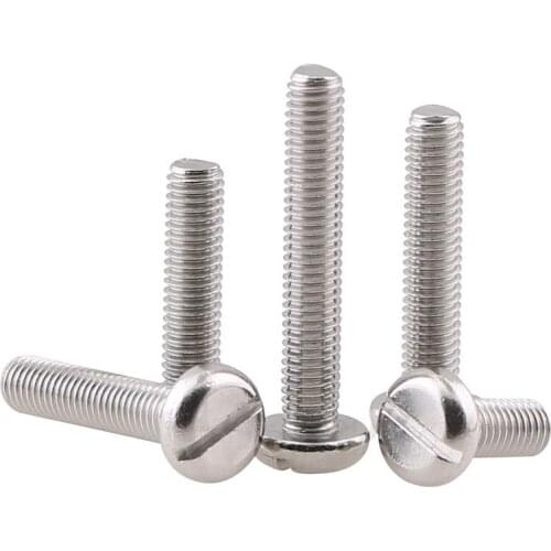 M3 M4 M5 GB67 stainless steel 304 one-word plate screw open slot one-word round head screw 50Pcs