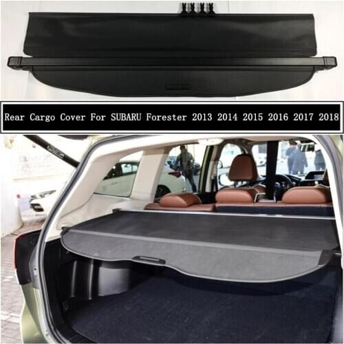Rear Cargo Cover For SUBARU Forester 2013 14 2015 16 2017 2018 Partition Curtain Screen Shade Trunk Security Shield Accessories
