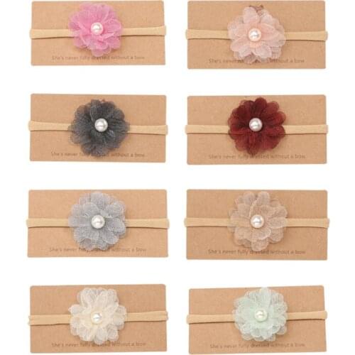 10pcs/lot Children Girls Floral Flower Headwrap Headwear Photo Prop Infant Kids Cute Princess Elastic Headband Hair Accessories