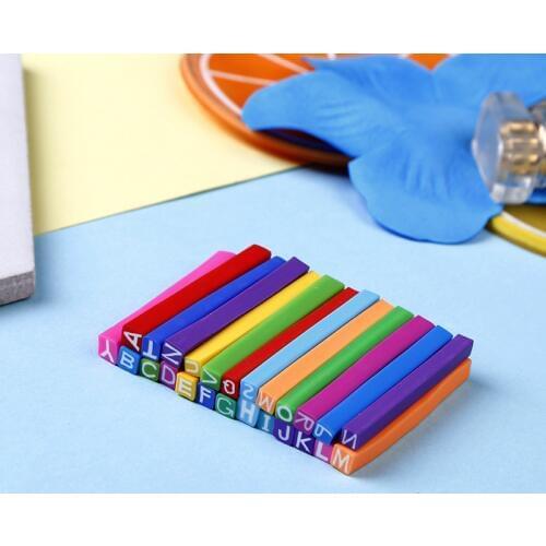 26Pcs/set A-Z Letters Canes Rods Cut Slices for Slime Supplies Polymer Clay Sticks DIY Nail Arts Decoration Crafts 5*50mm