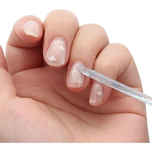 50Pcs Nail Crystal Sticks Double End Nail Care Stick Cuticle Pusher Remover Pedicure Reusable Cuticle for Fingernail and Toenail