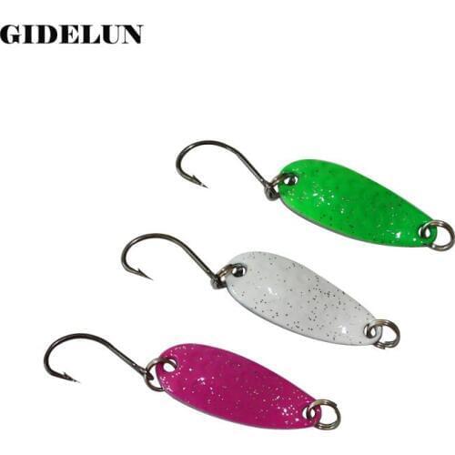 9pcs/lot artificial metal fishing lure copper bait trout lure fresh/salt water fishing lure bass bait fishing tackle 2.9cm 4g