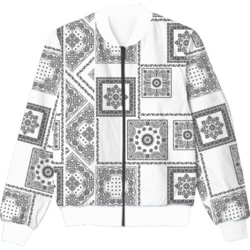 New Fashion Bandana Graphic Spring Autumn Winter Hip Hop Casual Brand 3D Print Paisley Thin Jacket Polyester V9
