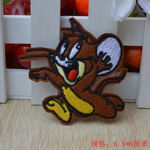 Free shipping fashion cartoon JERRY fabric can be hot and sticky patch mending clothes decorative decals 6.5 * 6cm 20pieces