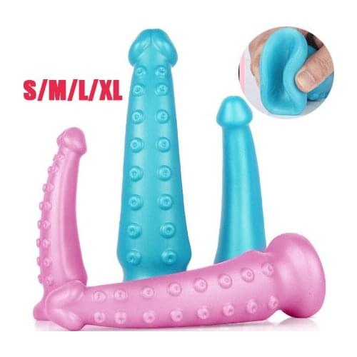 Large Anal Dildo Butt Plug Suction Cup Penis Backyard In-Depth Particles Stimulator G Spot Prostate Massager Couple Sex Products