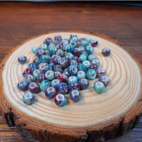 1lot=10PC Ceramic Jewelry 6mm Hand Woven Loose Beads Diy Accessories Wholesale