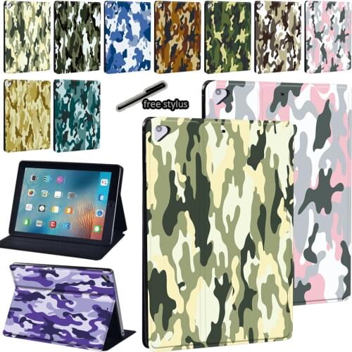 Tablet Case For Apple IPad Air 1 /Air 2 9.7"/ IPad Air 3 10.5" 2019 /Air 4 2020 10.9" Camouflage Print Pattern Protective case