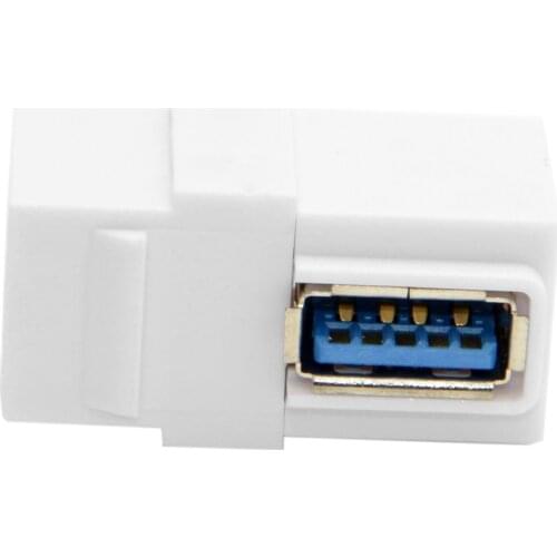 CY 90 Degree Right Angled USB 3.0 A Female to A Female Extension Keystone Jack Coupler Adapter for Wall Plate Panel